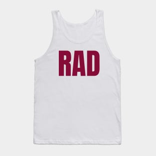 RAD maroon Tank Top